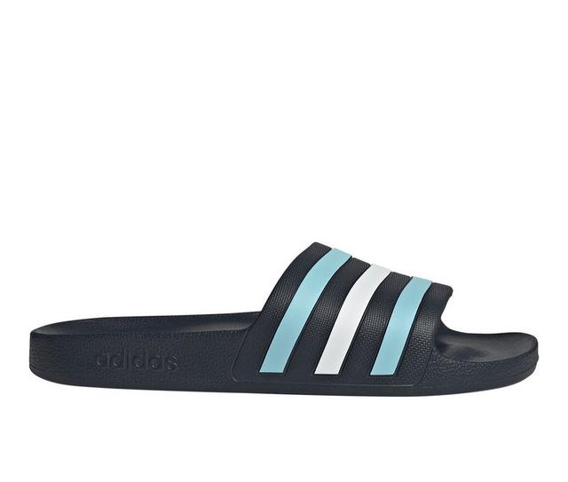 Men's Adidas Adilette Aqua Slides Slides in Navy color
