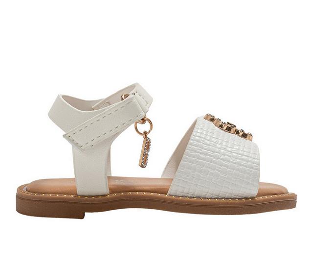 Girls' Bebe Toddler Blythe Sandals in White color