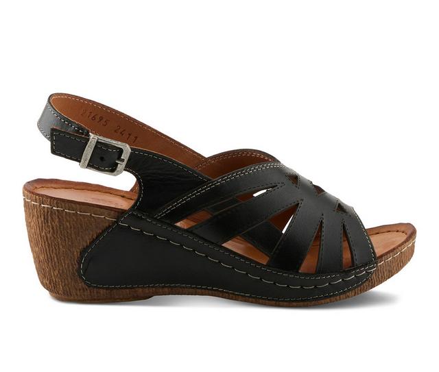 Women's SPRING STEP Cathy Wedges in Black color