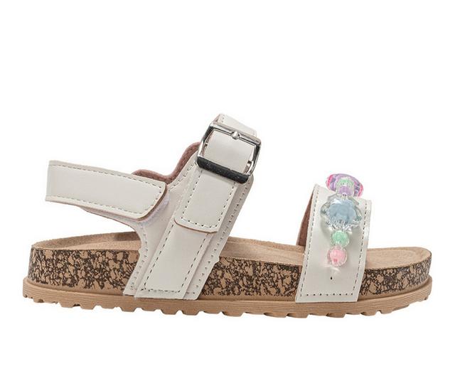 Boys' Bebe Little Kid Daisy Sandals in White color