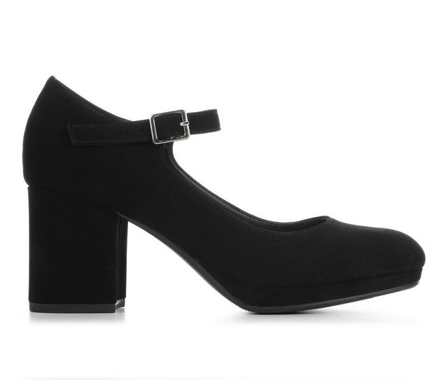 Women's Soda Eaton Mary Jane Pumps in Black Sld Nub color