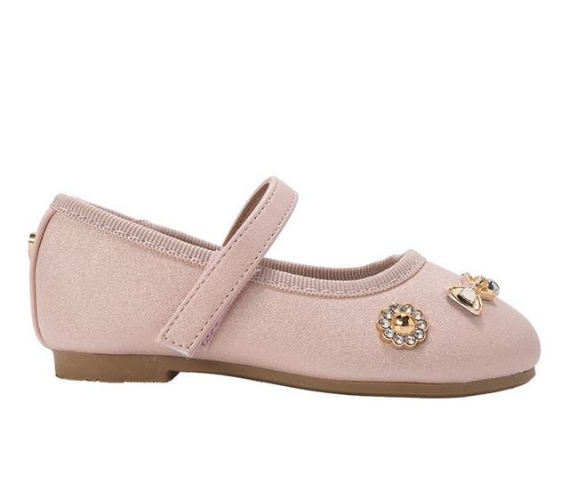 Girls' Bebe Toddler Dottie Maty Janes in Blush color