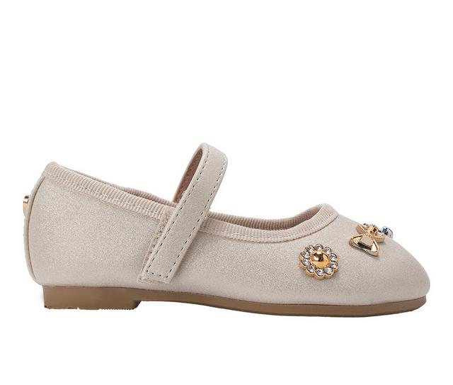 Girls' Bebe Toddler Dottie Maty Janes in Taupe color