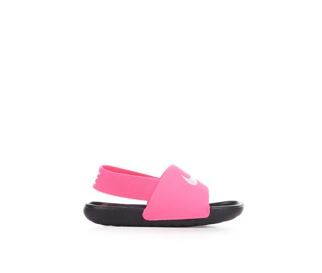 Girls' Nike Toddler & Little Kid Kawa Slide Sport Slides in Pink/White/Blk color