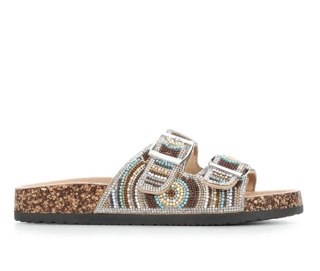 Women's Jellypop Eevi Footbed Sandals in Blue/Green color