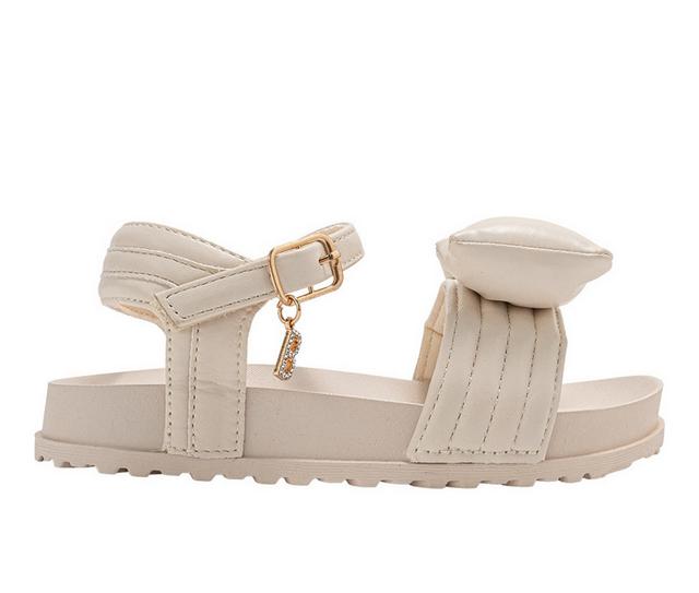 Girls' Bebe Little Kid Lilly Sandals in Off-White color