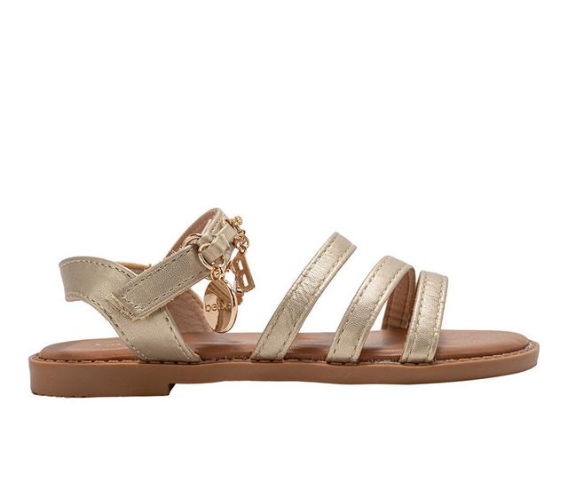 Girls' Bebe Little Kid Lumi Sandals in Gold color
