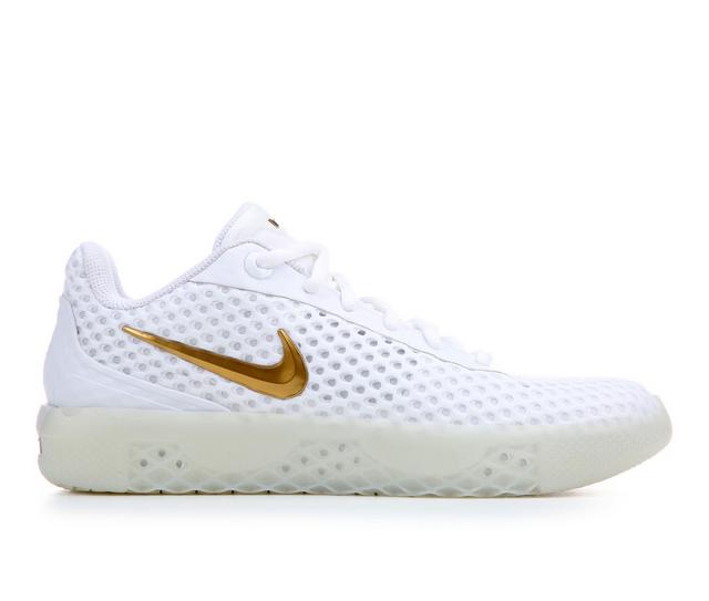 Men's Nike Lebron Witness X Basketball Shoes in White/Gold color