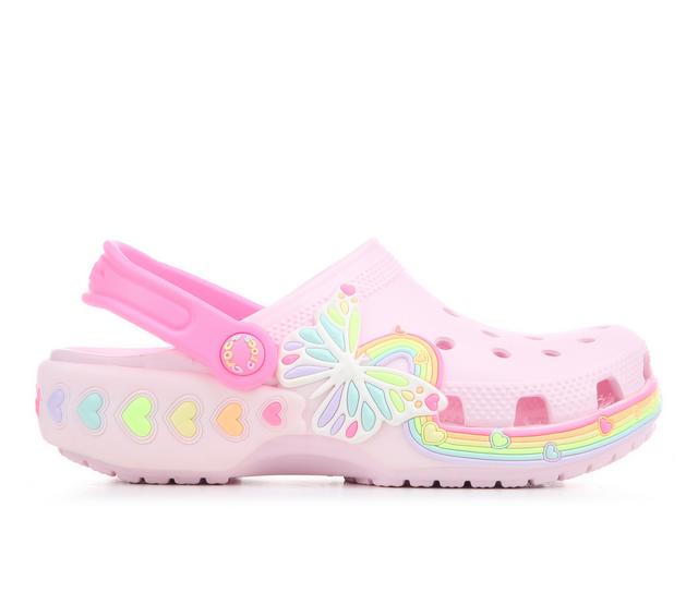 Girls' Crocs Little Kid & Big Kid Funlab Butterfly Clogs in Pink Milk color