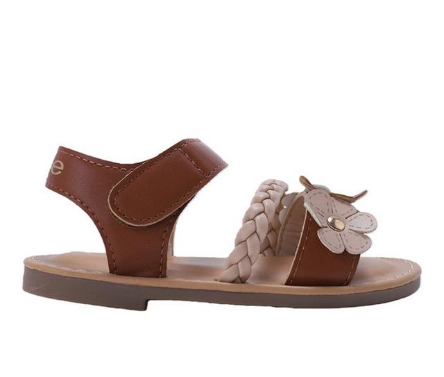 Girls' Bebe Toddler Merry Sandals in Cognac color