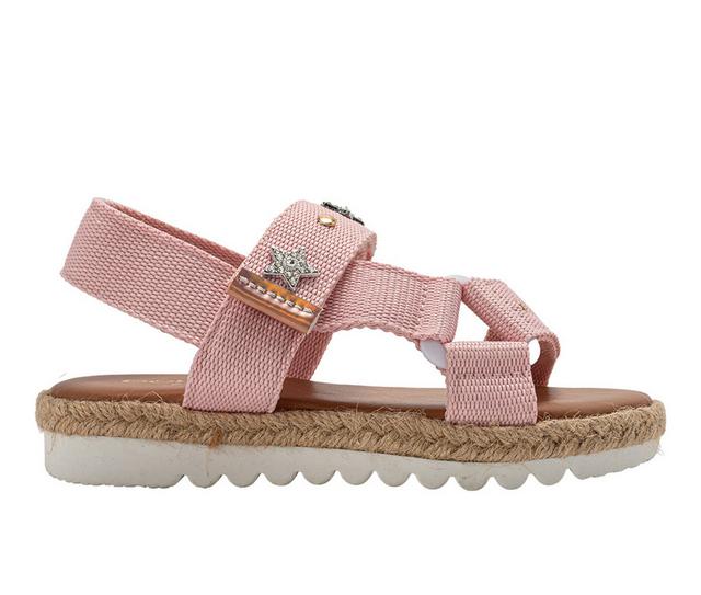 Girls' Bebe Little Kid Pearla Sandals in Pink color