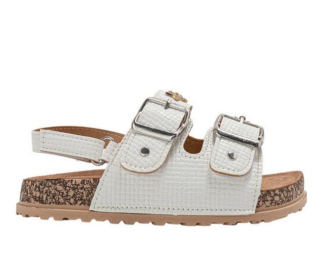 Girls' Bebe Little Kid Rosie Sandals in White color
