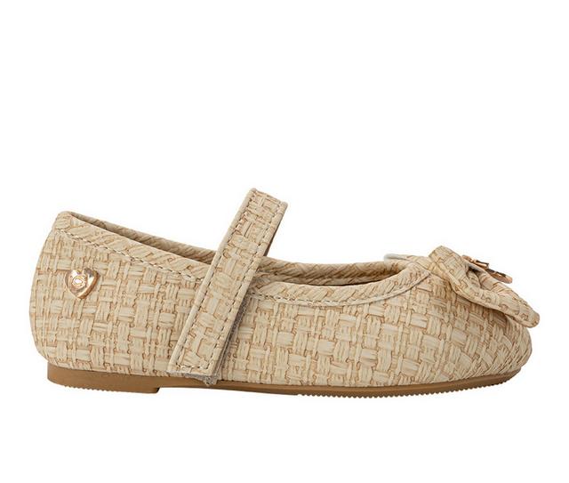 Girls' Bebe Toddler Sassy Flats in Tan color