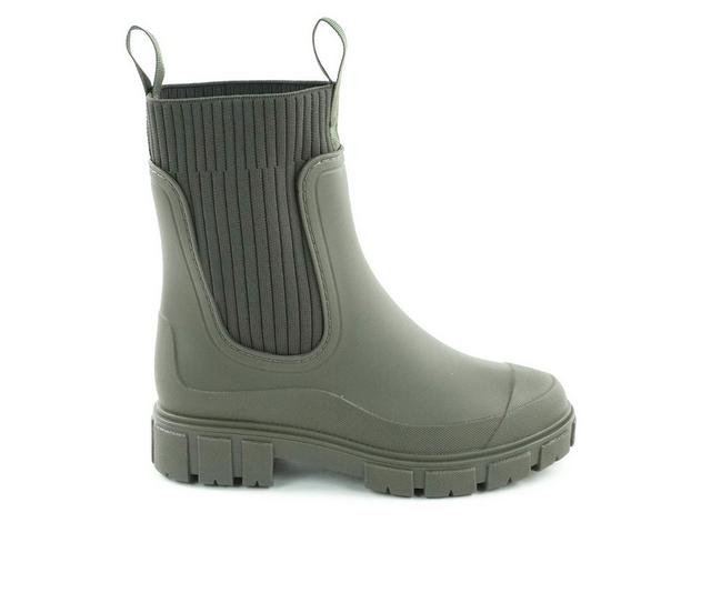 Women's Henry Ferrara Target-100 Rain Boot Rain Boots in Green color