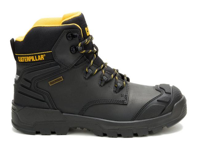 Caterpillar Striver XL Waterproof Steel Toe Boot Work Boots in Black color
