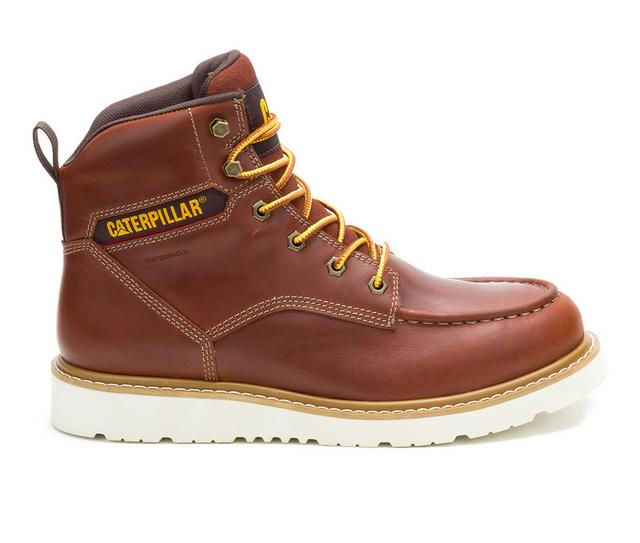 Men's Caterpillar Reclaimer Wedge Work Boots in Sudan Brown color