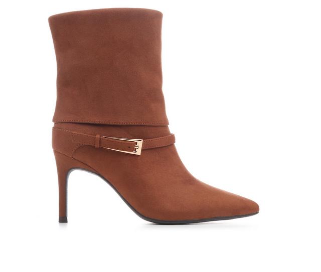 Women's Delicious Nyla Booties in Cognac color