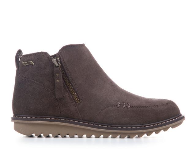 Women's Skechers Arch Fit Mojave Boundless Bliss Booties in Chocolate color