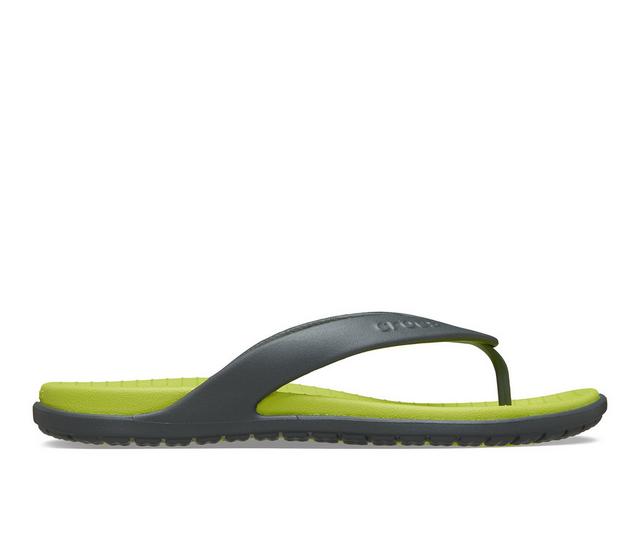 Men's Crocs Coast Flip Flip Flops in Slate Grey/Ctrs color