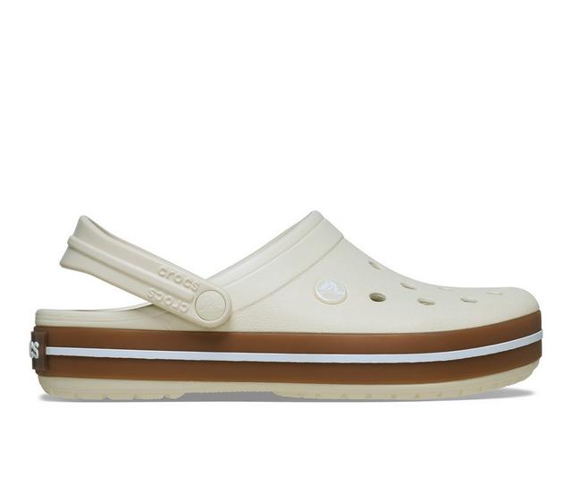 Men's Crocs Crocband Gum Clog Clogs in Summit White color