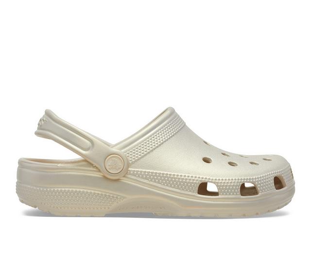 Women's Crocs Classic Pearl Shine Clog Clogs in Frappe color