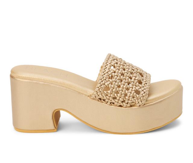 Beach by Matisse Cove Wedges in Gold color