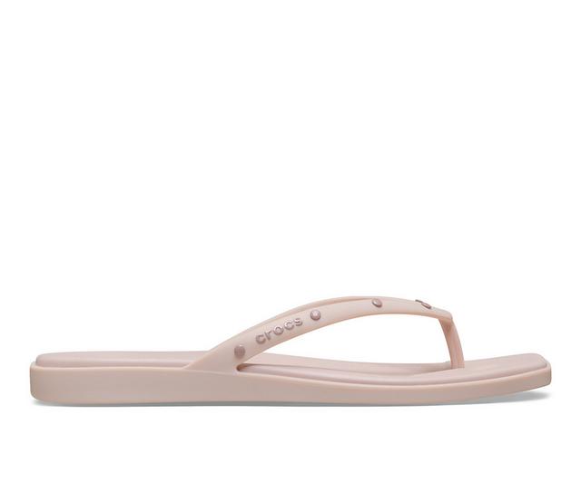 Women's Crocs Miami Studded Flip Flip Flops in Quartz color