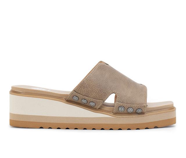 Women's Yellow Box Alameda Wedge Sandals in Taupe color