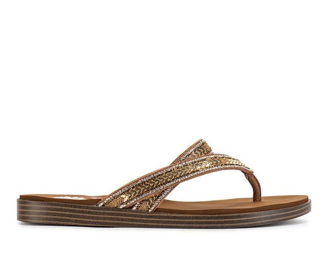 Women's Yellow Box Dina Sandals in Tan color