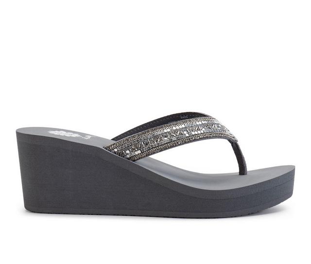 Women's Yellow Box Edan Wedges in Gray color