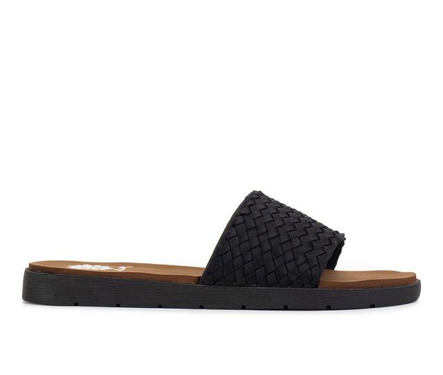 Women's Yellow Box Fenny Sandals in Black color