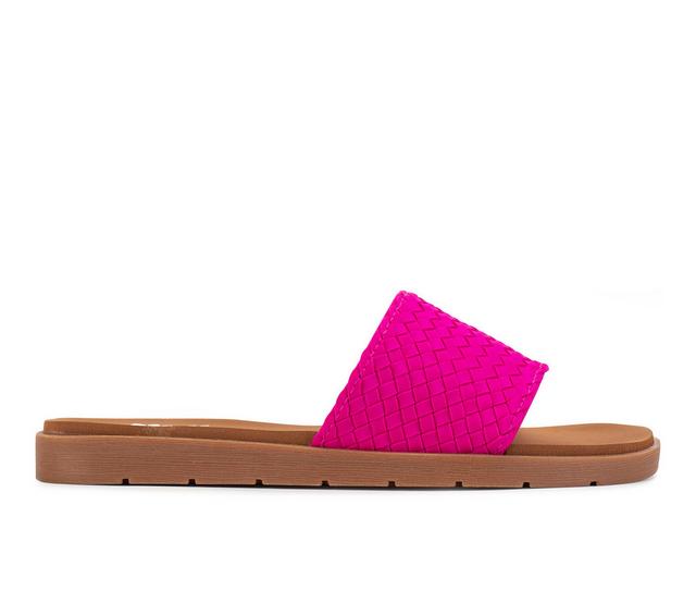 Women's Yellow Box Fenny Sandals in Magenta color