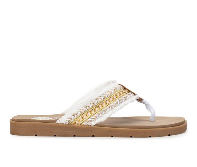 Women's Yellow Box Flavian Flip-Flops in Natural color
