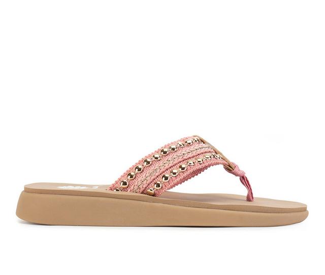 Women's Yellow Box Genevia Flip-Flops in Blush color