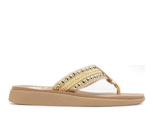 Women's Yellow Box Genevia Flip-Flops in Natural color