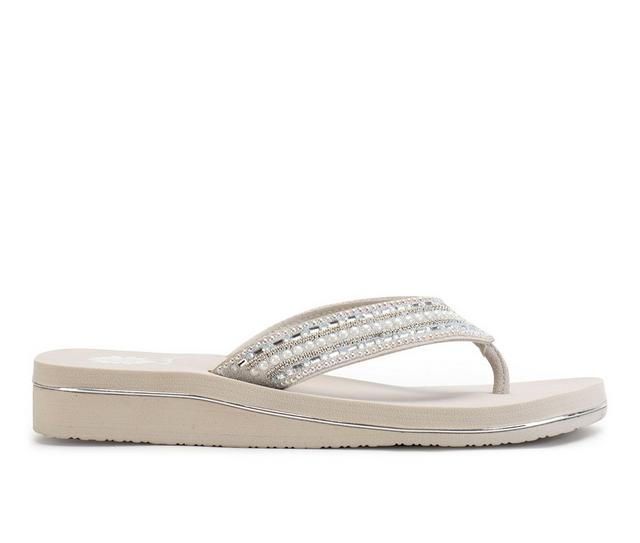Women's Yellow Box Hardin Flip-Flops in Ivory color