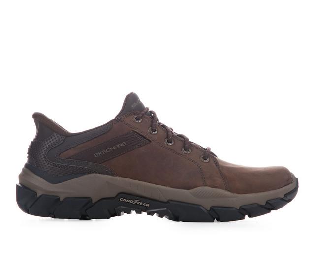 Men's Skechers Santoro Rowdy Slip-On Sneakers in Cocoa color