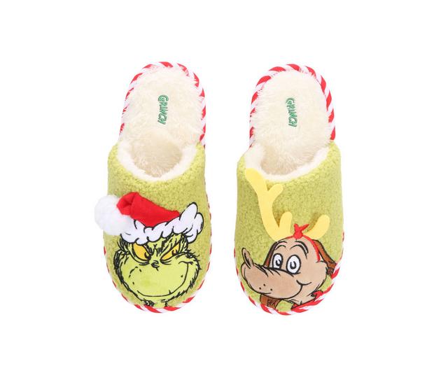 GRINCH Little Kid & Big Kid Grinch Slippers in Green 26 color