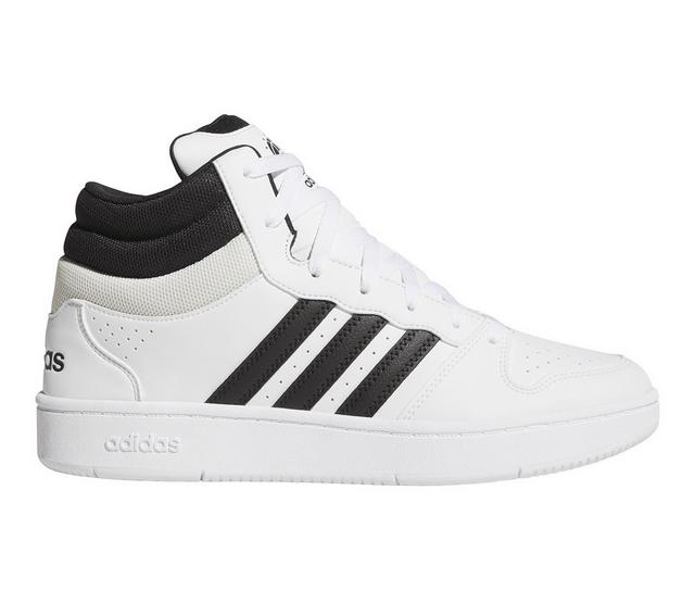 Men's Adidas Hoops Classic Basketball Mid Cut Shoes Sneakers in White color
