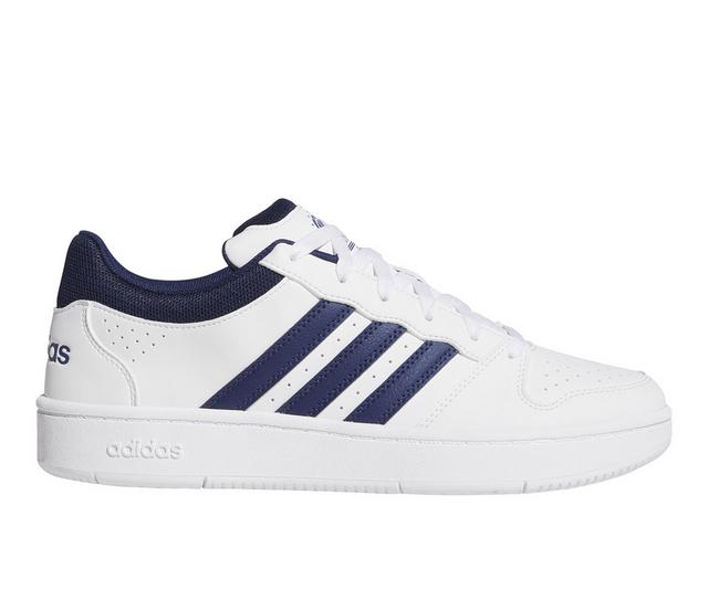 Men's Adidas Hoops Classic Basketball Mid Cut Shoes Sneakers in wht/dkb color