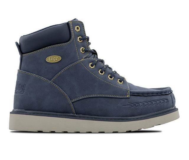 Men's Lugz Toro Modelo® Moc Toe Casual Boots in Navy/Gold color