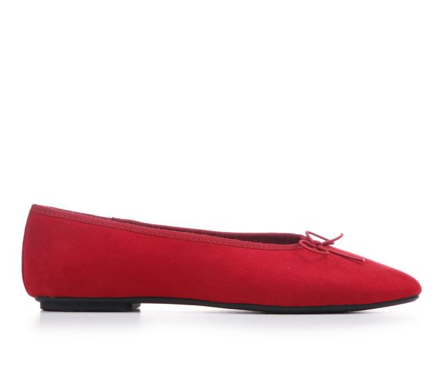 Women's Vintage 7 Eight Sereina Flats in Red color