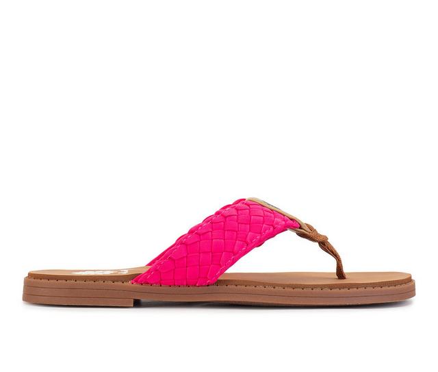 Women's Yellow Box Irving Sandals in Fuchsia color