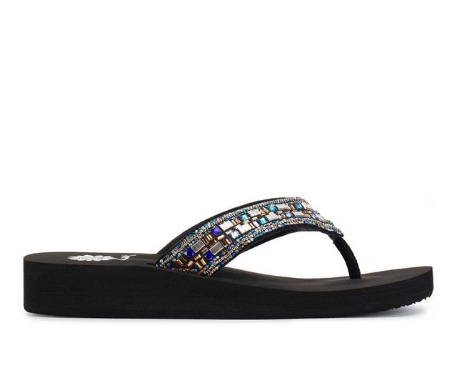 Women's Yellow Box Jediah Sandals in Black Multi color