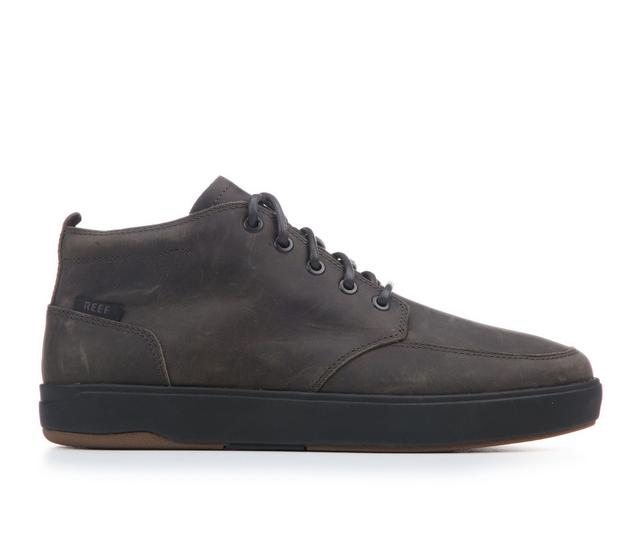 Men's Reef Shoreline Spinker High-Top Casual Sneakers in Grey/Black color