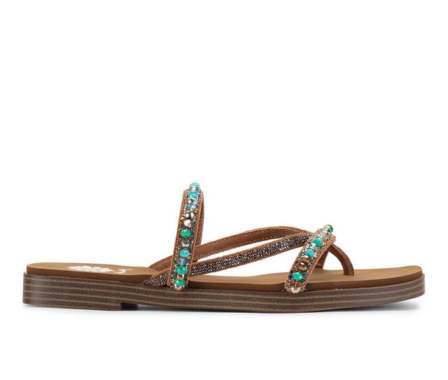 Women's Yellow Box Lela Sandals in Turquoise Multi color