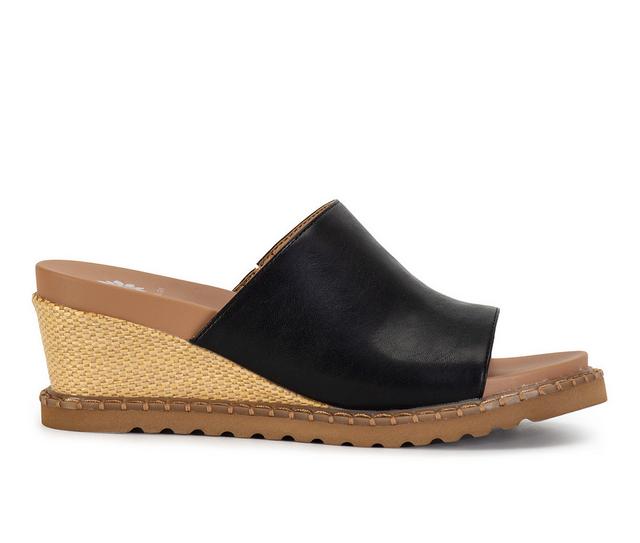 Women's Yellow Box Marcie Wedges in Black color