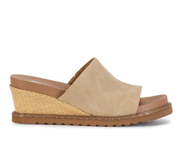 Women's Yellow Box Marcie Wedges in Sand color