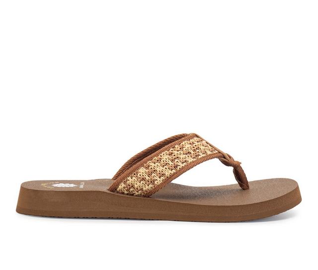 Women's Yellow Box Nellia Flip-Flops in Tan color