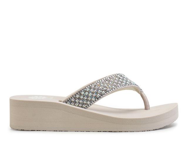 Women's Yellow Box Sencha Flip-Flops in Sand Stone color
